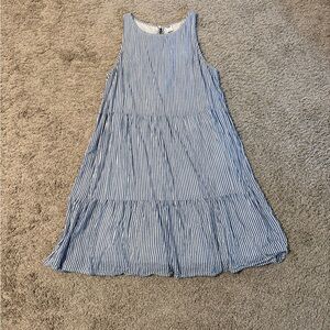 Old Navy Blue and White Striped Dress Size Medium